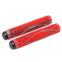 Грипсы Tech Team с барендами Fish 170mm на трюковой самокат красно-серые